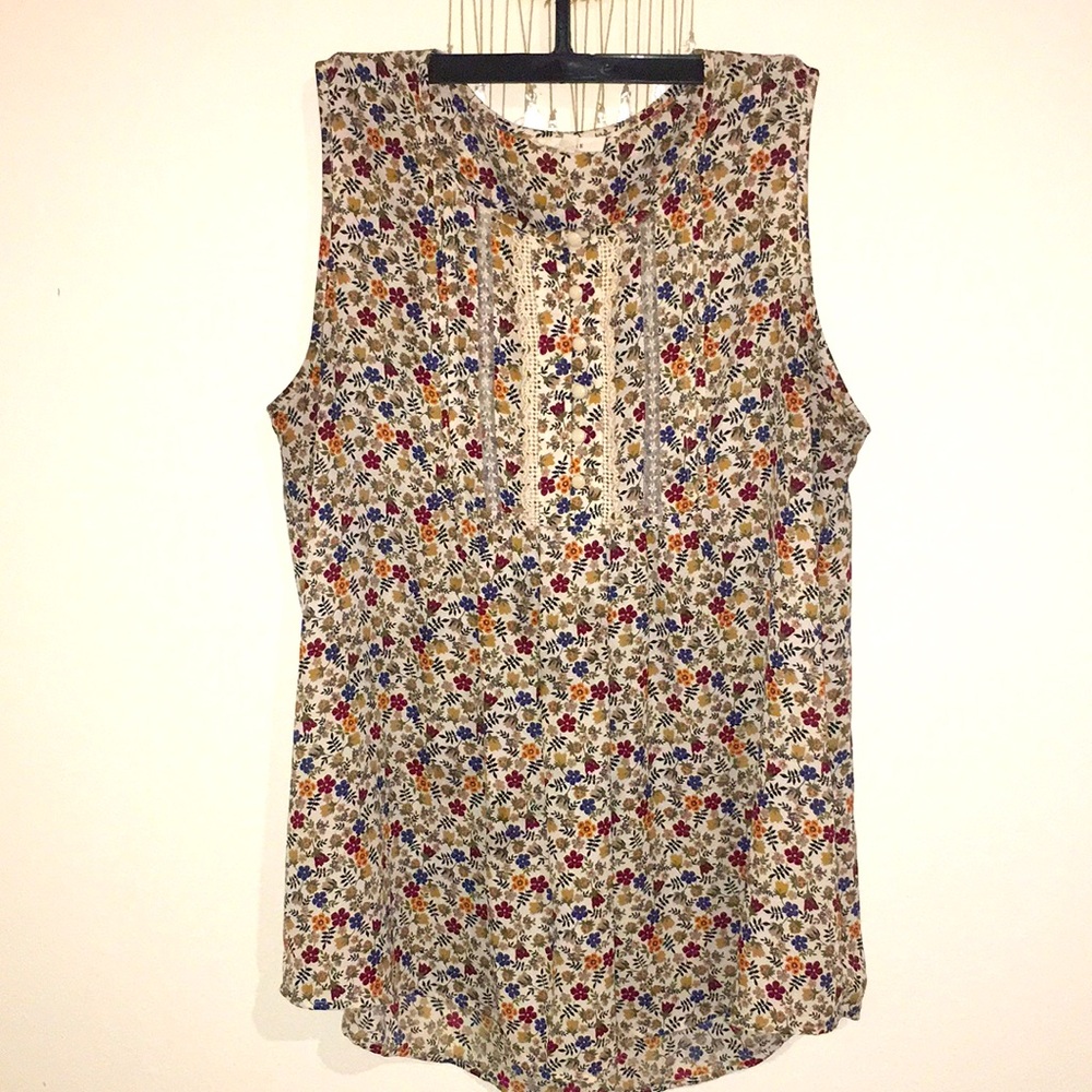 Anthropologie Pleione floral tunic